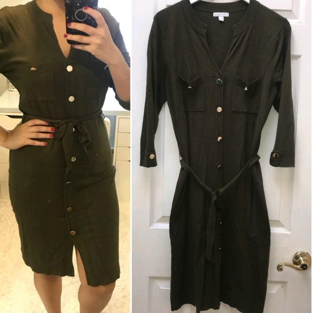 LAST CHANCE: New York & Company Olive Sweater Dress